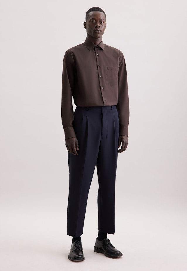Regular Business shirt Uni in Braun |  Seidensticker Onlineshop