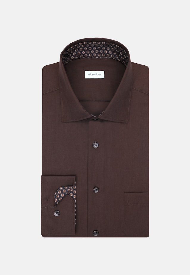 Regular Business shirt Uni in Braun |  Seidensticker Onlineshop