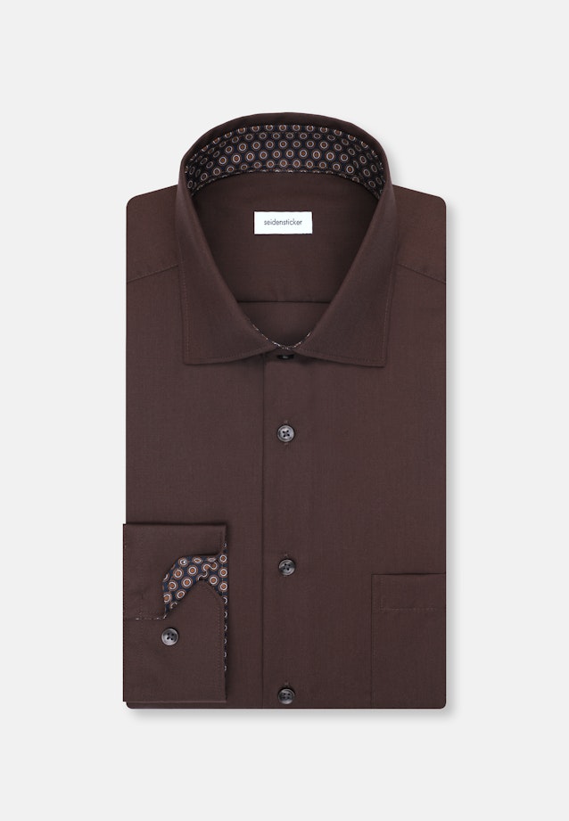 Regular Business Hemd Uni in Braun |  Seidensticker Onlineshop
