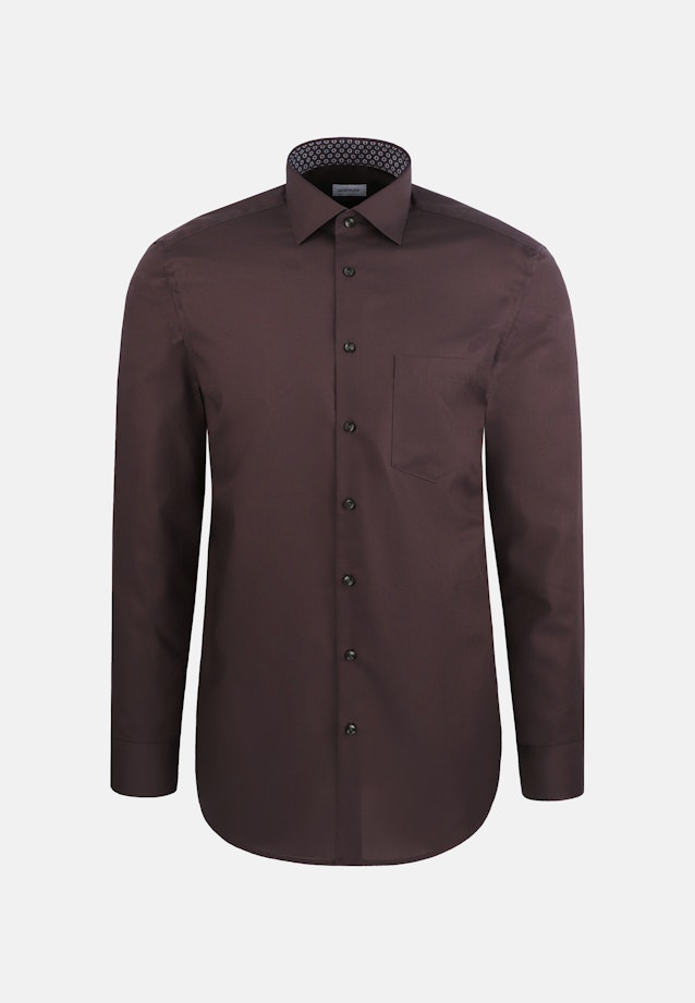 Regular Business Hemd Uni in Braun |  Seidensticker Onlineshop