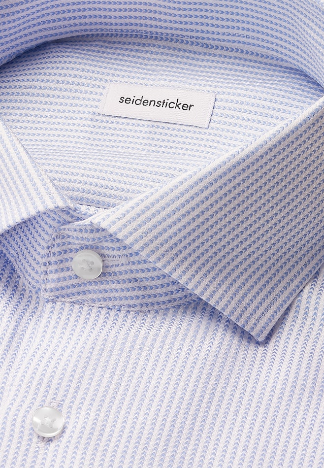 Shaped Chemise d'affaires Structure dans Bleu Moyen | Boutique en ligne Seidensticker