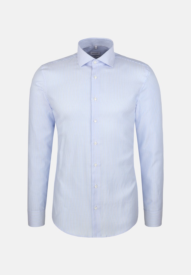 Shaped Business Hemd Struktur in Mittelblau |  Seidensticker Onlineshop