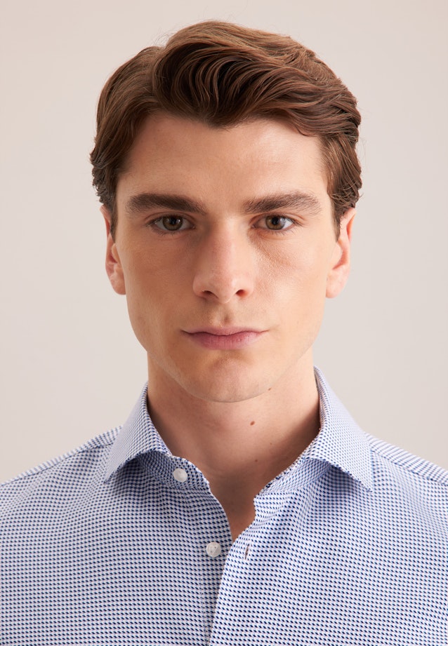 Shaped Business Hemd Pepita in Dunkelblau |  Seidensticker Onlineshop