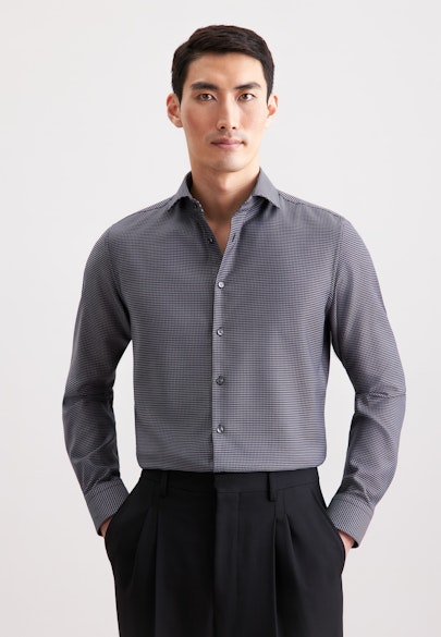 Shaped Business shirt Pepita in Grey |  Seidensticker Onlineshop