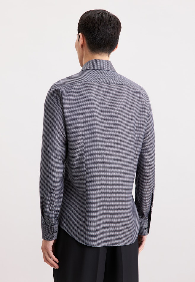 Shaped Business Hemd Pepita in Grau | Seidensticker Onlineshop