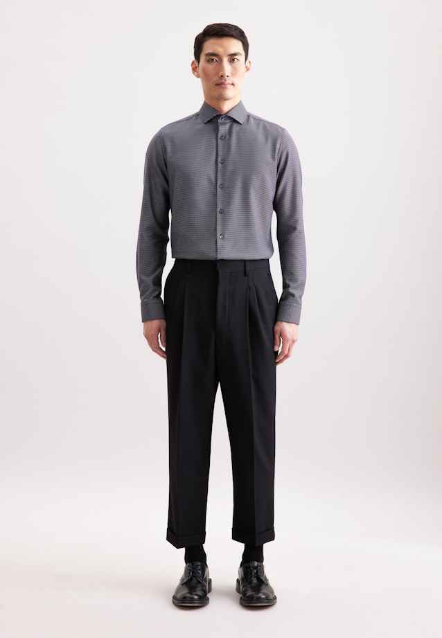 Shaped Business shirt Pepita in Grey |  Seidensticker Onlineshop