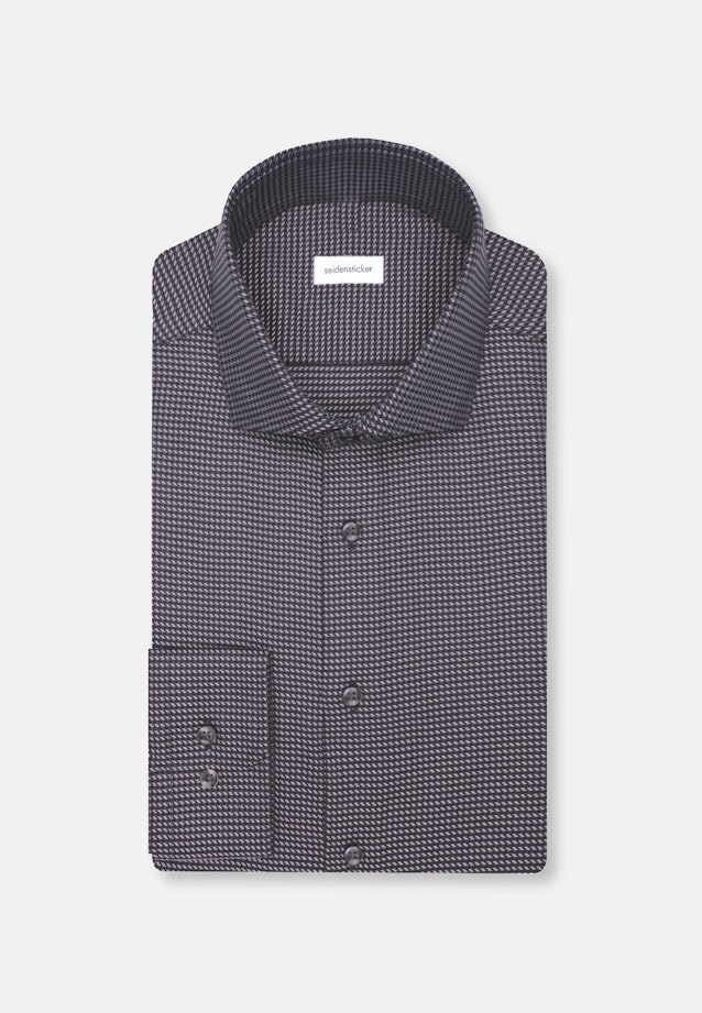Shaped Business Hemd Pepita in Grau |  Seidensticker Onlineshop