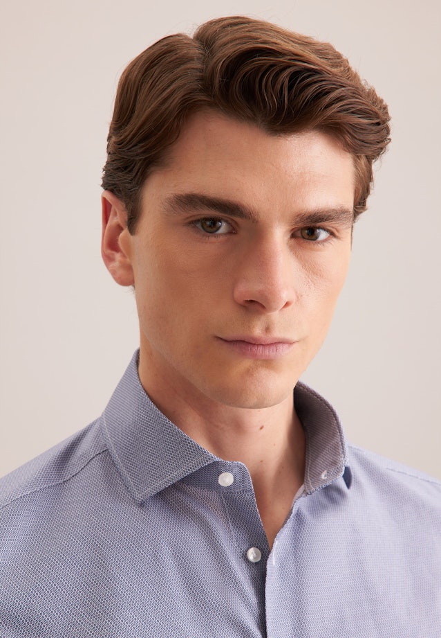 X-Slim Business shirt Print in Dunkelblau |  Seidensticker Onlineshop