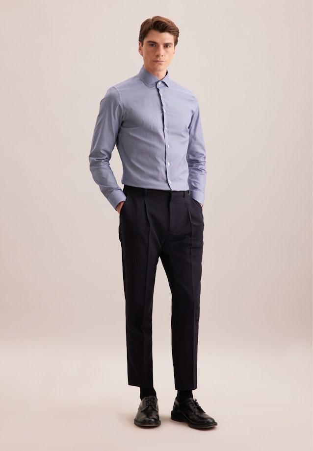 X-Slim Business shirt Print in Dunkelblau |  Seidensticker Onlineshop