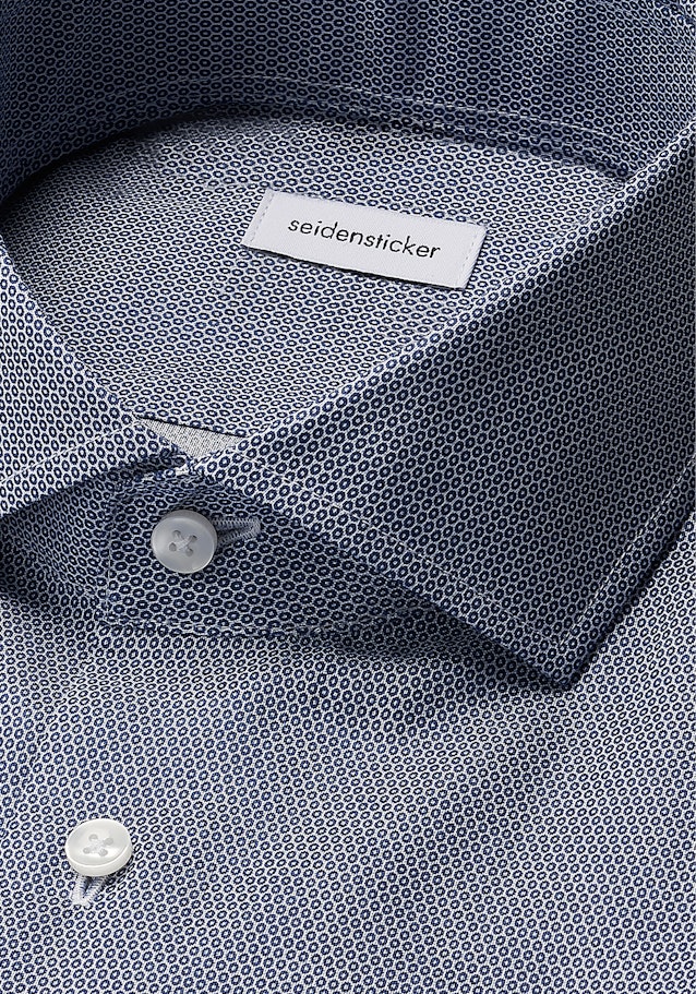 X-Slim Business Hemd Druck in Dunkelblau | Seidensticker Onlineshop