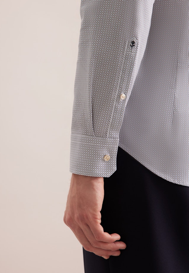 Shaped Business Hemd Druck in Dunkelblau |  Seidensticker Onlineshop