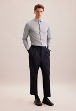 Shaped Business Hemd Druck in Dunkelblau |  Seidensticker Onlineshop