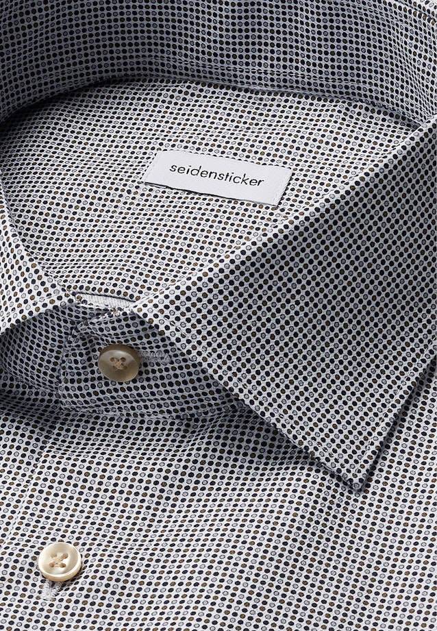 Shaped Business Hemd Druck in Dunkelblau |  Seidensticker Onlineshop