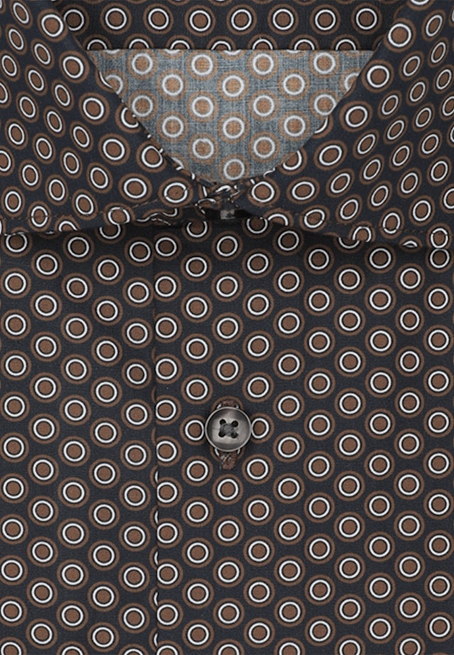 Shaped Business shirt Print in Braun |  Seidensticker Onlineshop