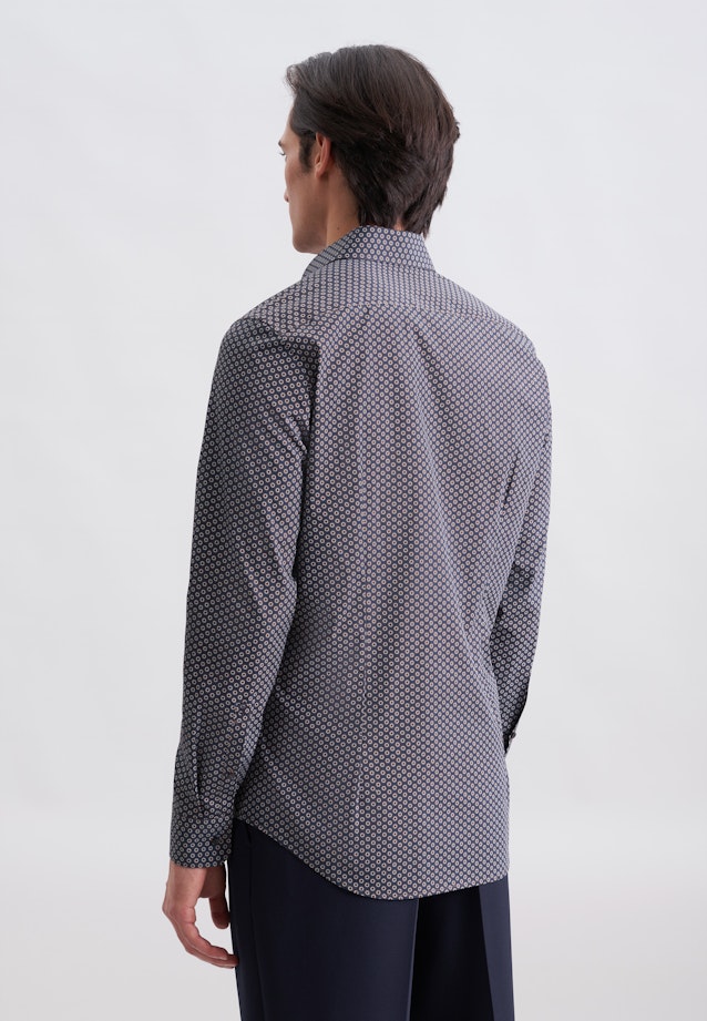 Shaped Business shirt Print in Braun |  Seidensticker Onlineshop