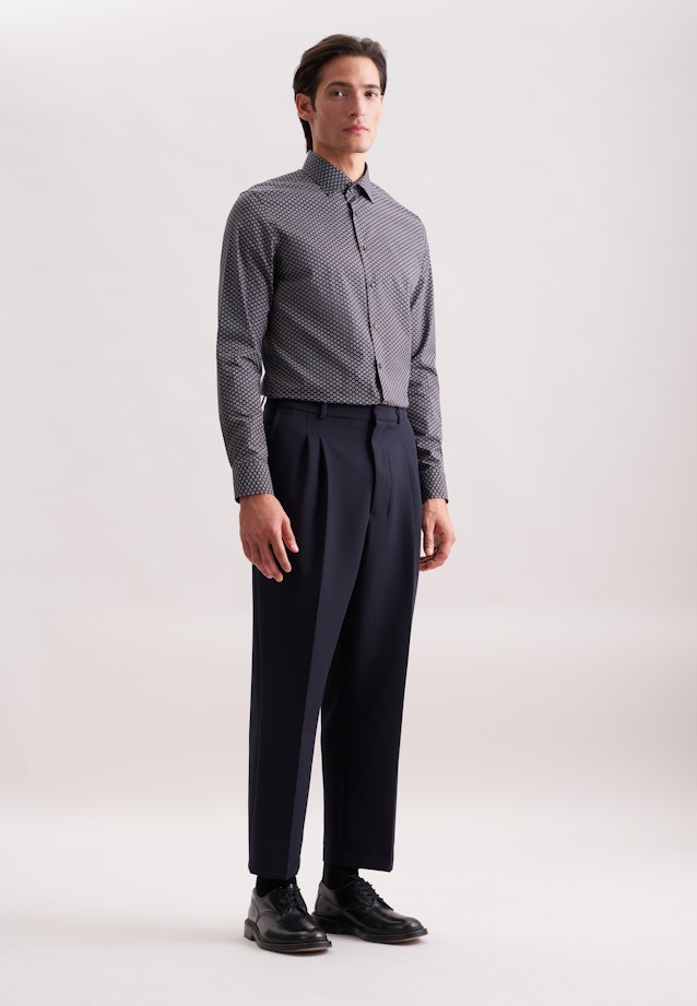 Shaped Business Hemd Druck in Braun |  Seidensticker Onlineshop