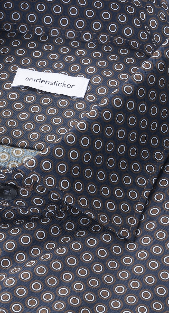 Shaped Chemise d'affaires Imprimé dans Marron | Boutique en ligne Seidensticker