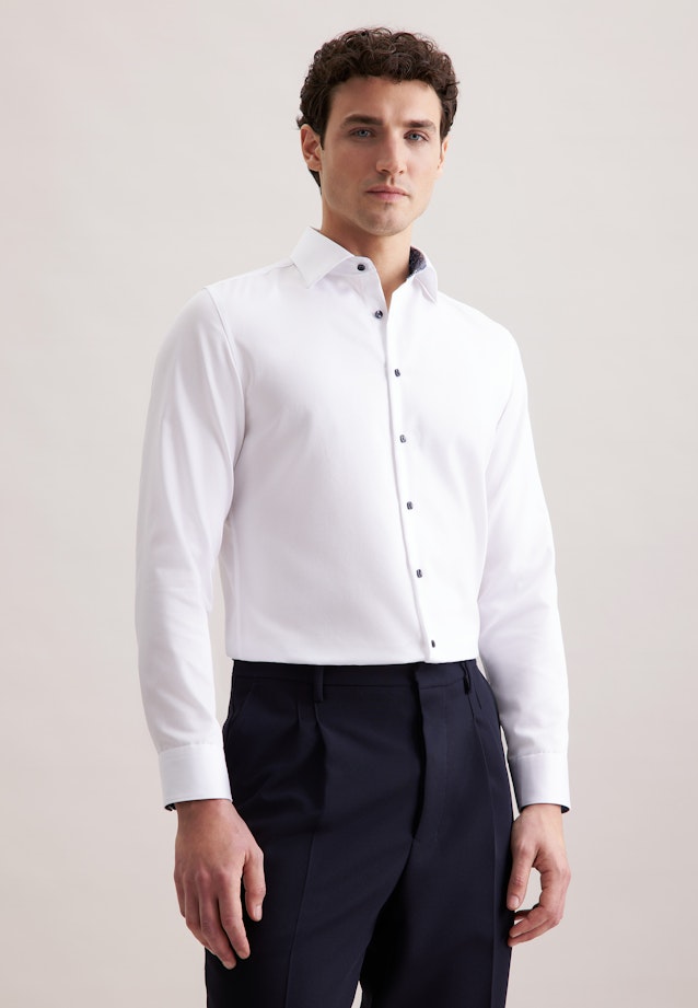 Shaped Business shirt Uni in Weiß |  Seidensticker Onlineshop