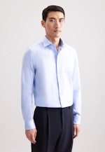 Shaped Business shirt Uni in Mittelblau |  Seidensticker Onlineshop