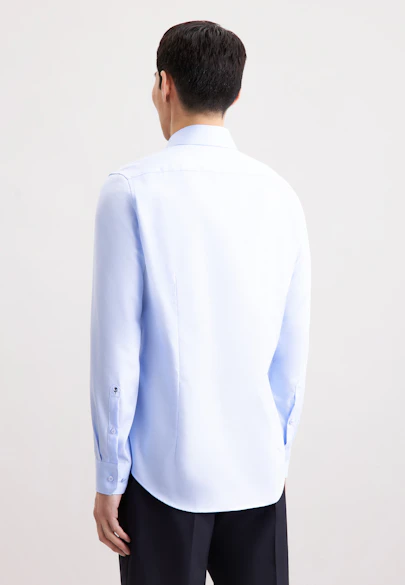 Shaped Business shirt Uni in Mittelblau |  Seidensticker Onlineshop