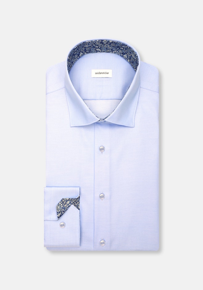 Shaped Chemise d'affaires Uni dans Bleu Moyen | Boutique en ligne Seidensticker