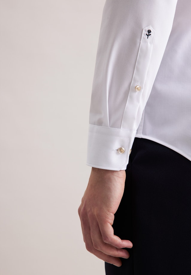 Shaped Business Hemd Uni in Weiß |  Seidensticker Onlineshop