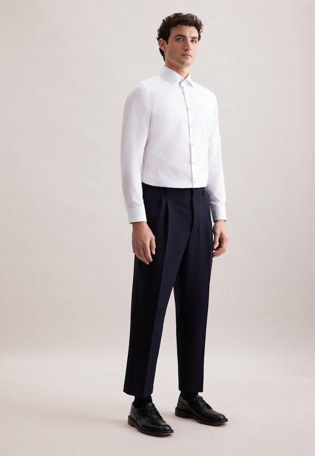 Shaped Business shirt Uni in Weiß |  Seidensticker Onlineshop