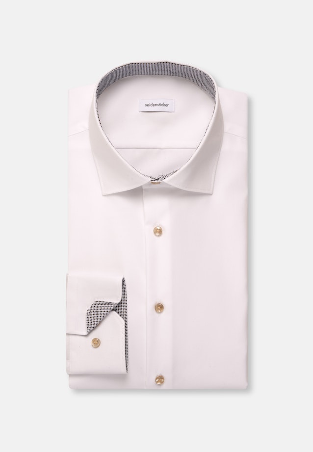 Shaped Business Hemd Uni in Weiß |  Seidensticker Onlineshop
