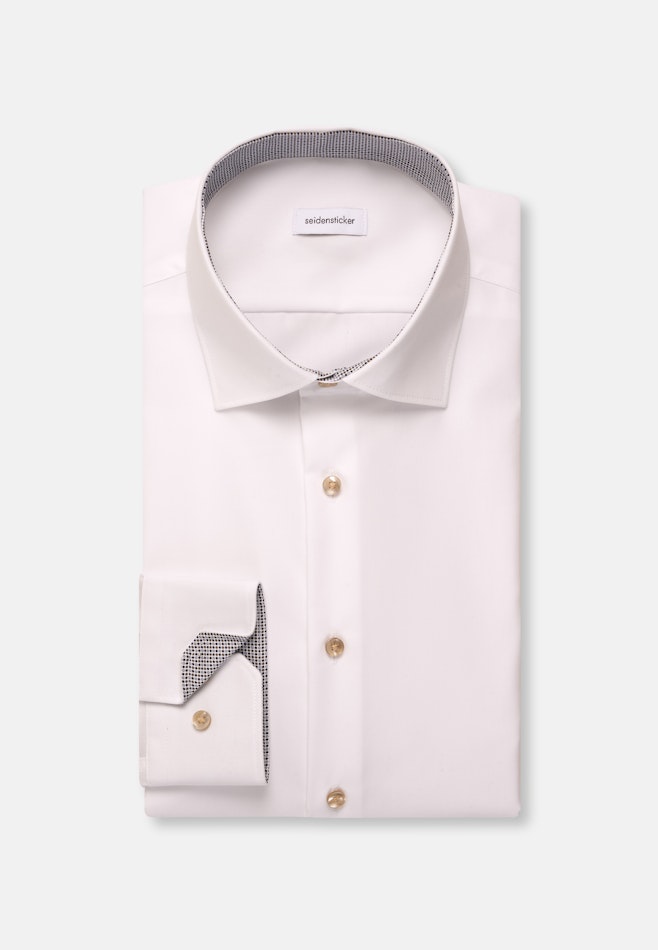 Shaped Chemise d'affaires Uni dans Blanc | Boutique en ligne Seidensticker