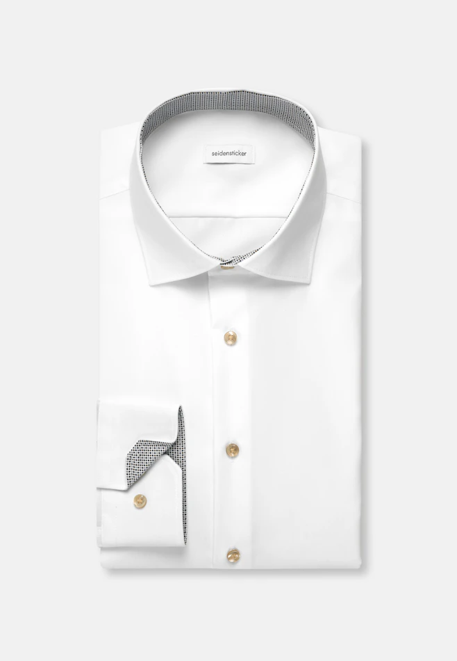 Shaped Chemise d'affaires Uni dans Blanc | Boutique en ligne Seidensticker