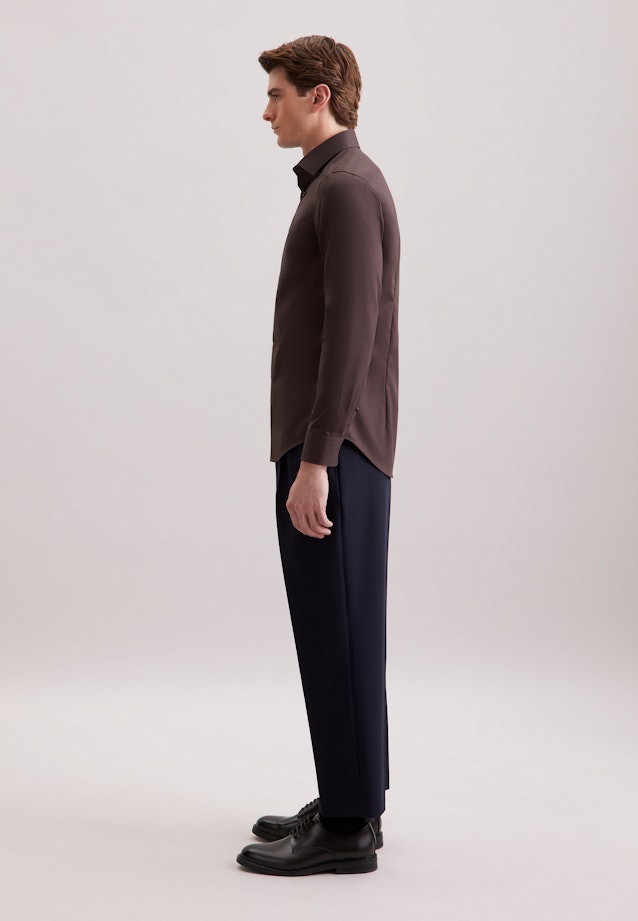 Shaped Business shirt Uni in Braun |  Seidensticker Onlineshop