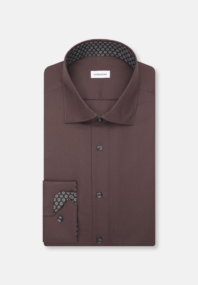 Shaped Business shirt Uni in Braun |  Seidensticker Onlineshop