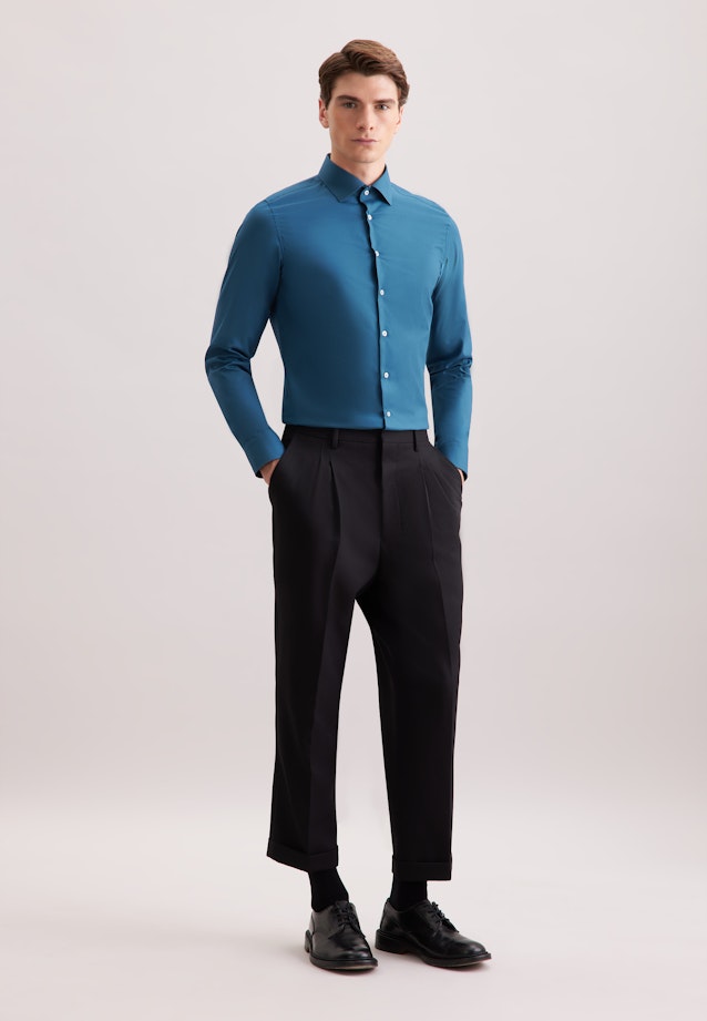 Shaped Business shirt Uni in Grün |  Seidensticker Onlineshop