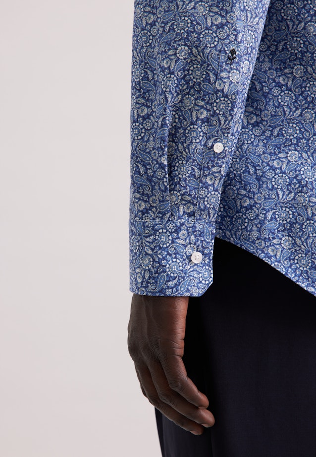 X-Slim Business Hemd Paisley in Dunkelblau |  Seidensticker Onlineshop