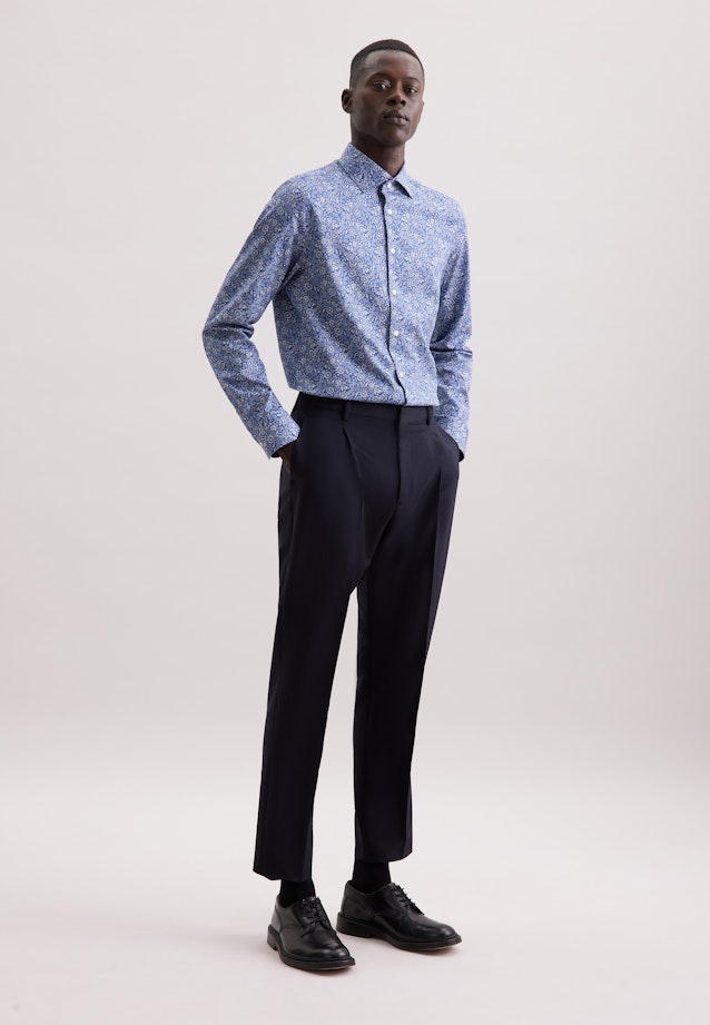 X-Slim Business Hemd Paisley in Dunkelblau |  Seidensticker Onlineshop