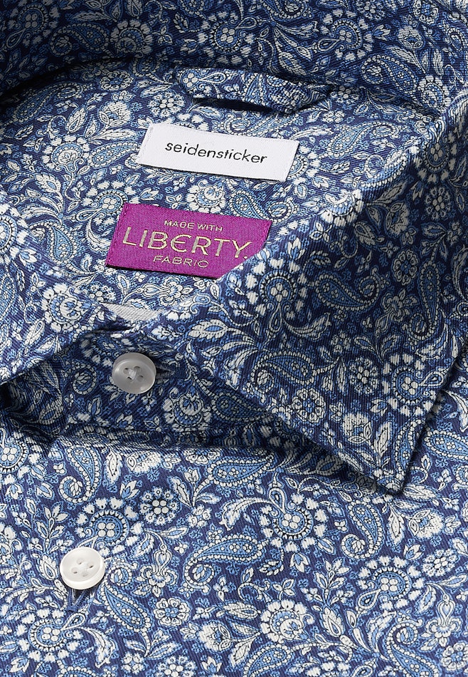 X-Slim Business Hemd Paisley in Dunkelblau | Seidensticker Onlineshop