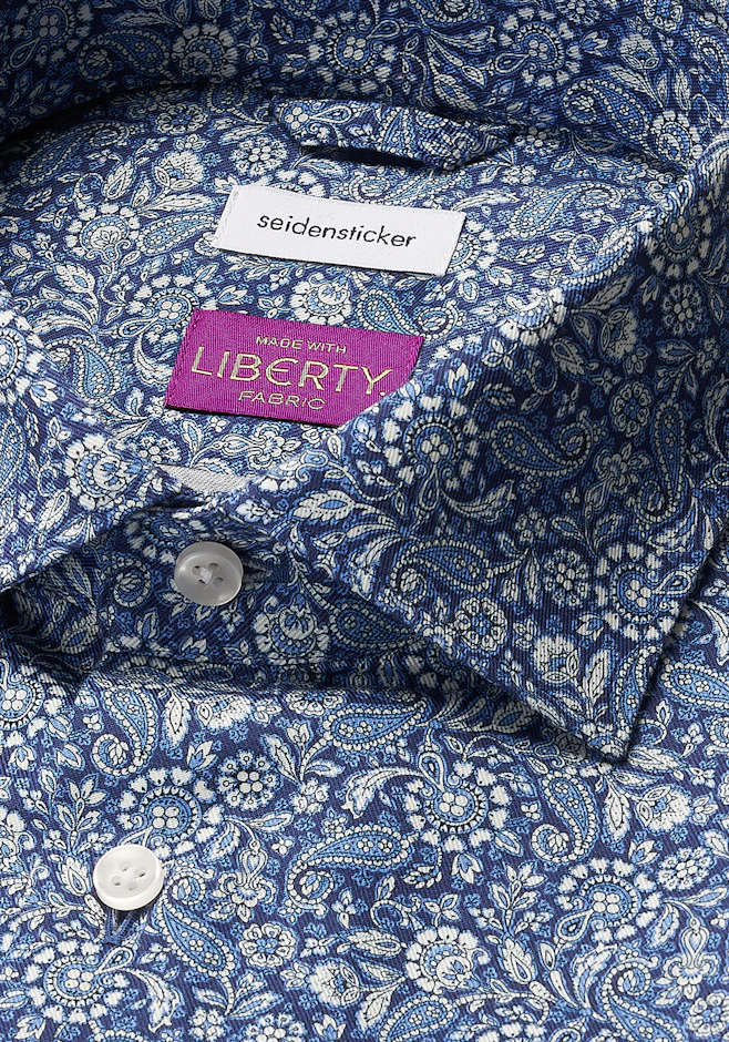 X-Slim Chemise d'affaires Paisley dans Bleu Foncé | Boutique en ligne Seidensticker