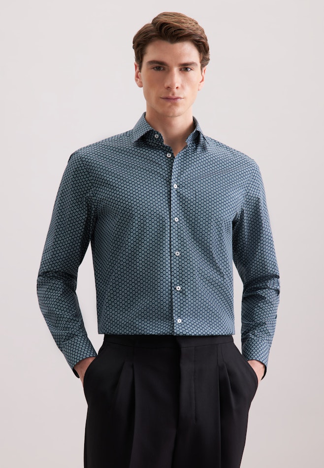 Comfort Business shirt Print in Grün | Seidensticker online shop