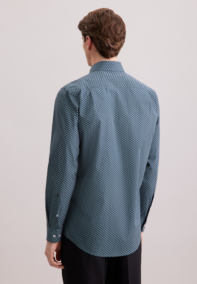 Comfort Business Hemd Druck in Grün | Seidensticker Onlineshop