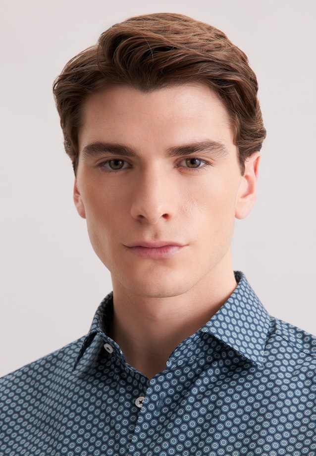 Comfort Business shirt Print in Grün |  Seidensticker Onlineshop