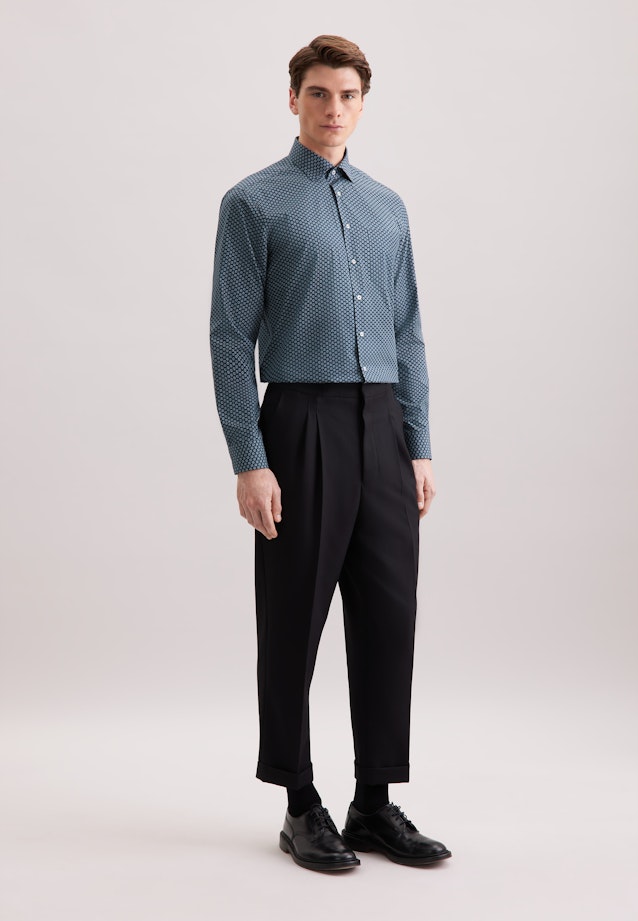 Comfort Business shirt Print in Grün |  Seidensticker Onlineshop