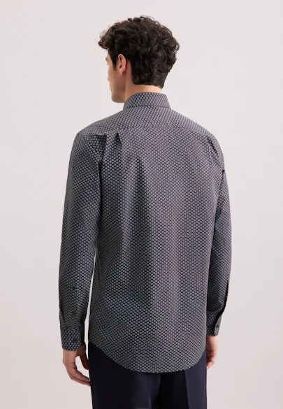 Comfort Business shirt Print in Braun |  Seidensticker Onlineshop