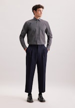 Comfort Business Hemd Druck in Braun |  Seidensticker Onlineshop