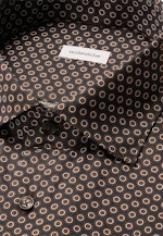Comfort Business Hemd Druck in Braun |  Seidensticker Onlineshop