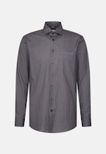 Comfort Business Hemd Druck in Braun |  Seidensticker Onlineshop