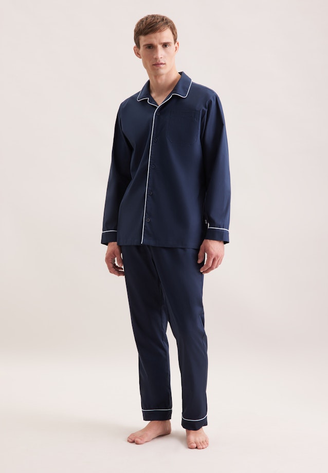Regular Pyjama Uni in Dunkelblau |  Seidensticker Onlineshop