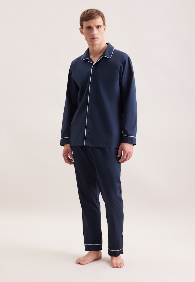 Regular Pyjama Uni in Dunkelblau | Seidensticker Onlineshop