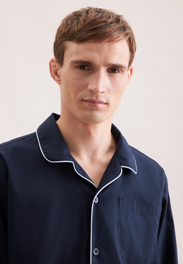 Regular Pyjama Uni in Dunkelblau |  Seidensticker Onlineshop