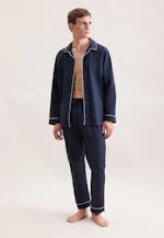 Regular Pyjama Uni in Bleu Foncé |  Seidensticker Onlineshop