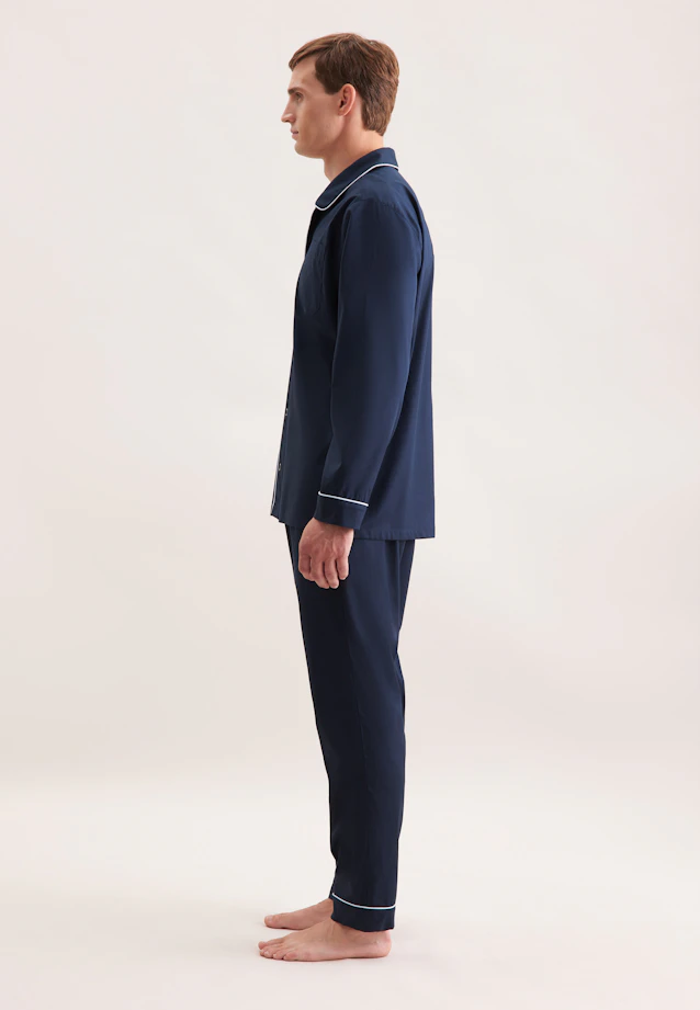 Regular Pyjama Uni in Bleu Foncé |  Seidensticker Onlineshop